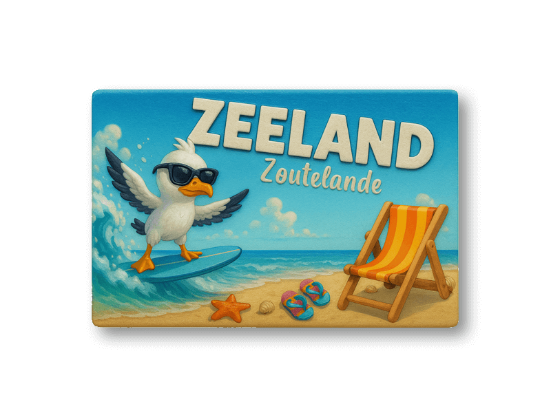 Magneet Surfmeeuw ZOUTELANDE