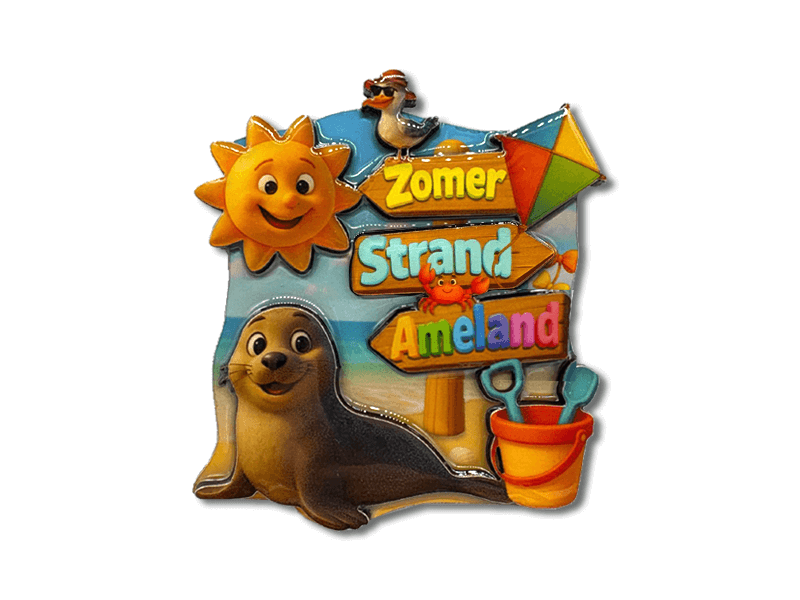 Magneet MDF Zeehond AMELAND