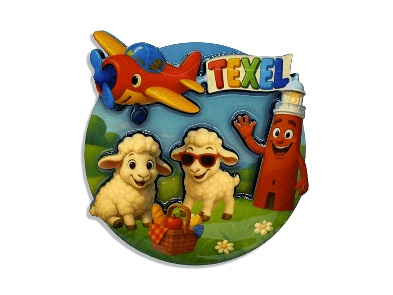Magneet MDF schaapjes TEXEL