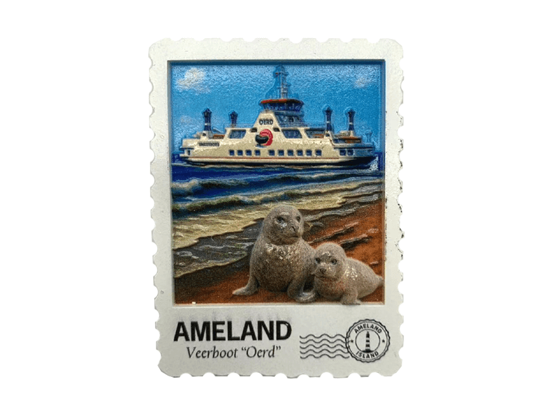 Magneet postzegel 3D AMELAND Oerd