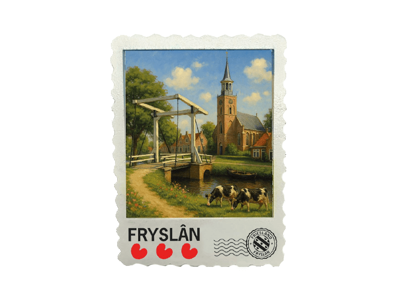 Magneet postzegel 3D FRIESLAND Koe