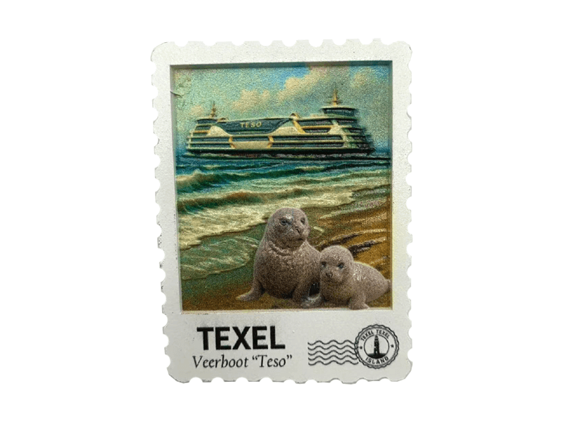 Magneet postzegel 3D TEXEL Teso
