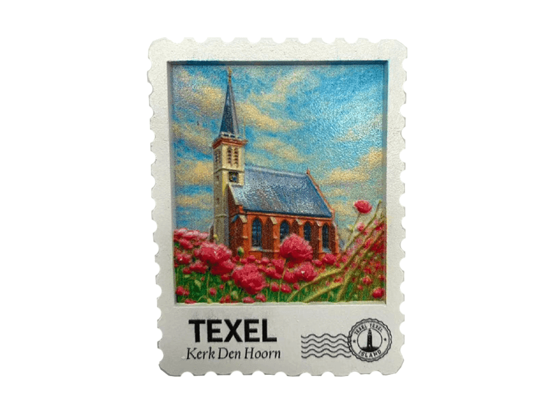 Magneet postzegel 3D TEXEL Kerk