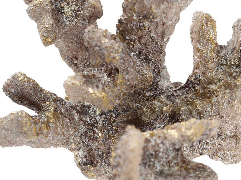 Koraal bloem goud 20cm