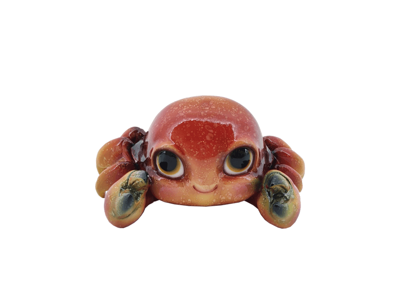 Krab rood, klein, hoogte 7,5cm