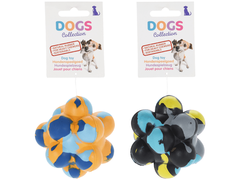 Hondenspeelgoed rubber bal 2 ass.