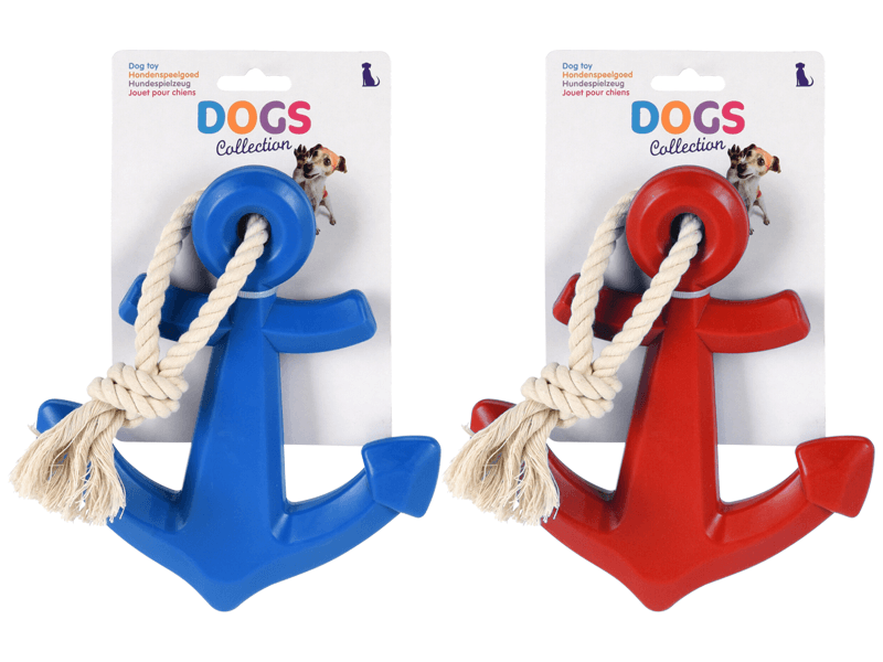 Hondenspeelgoed anker 17,5cm 2 ass.