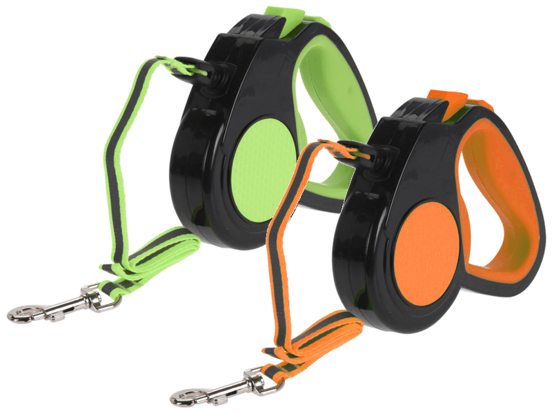 Hondenlijn zelf oprollend 2ass.