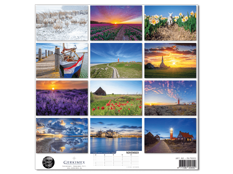 Kalender 2026 Texel 31x31cm REST